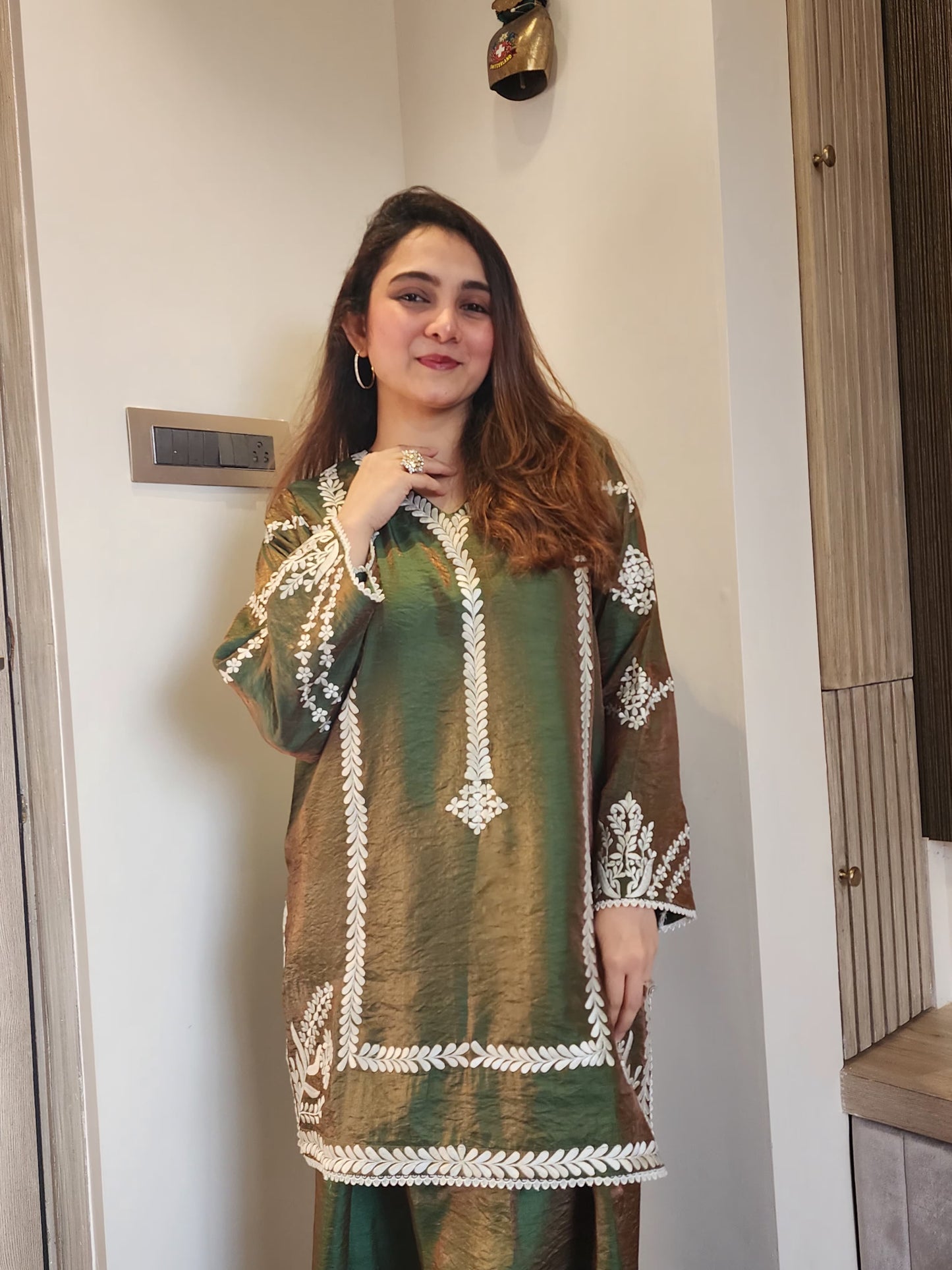 Short kurta with farsi salwar and dupattah