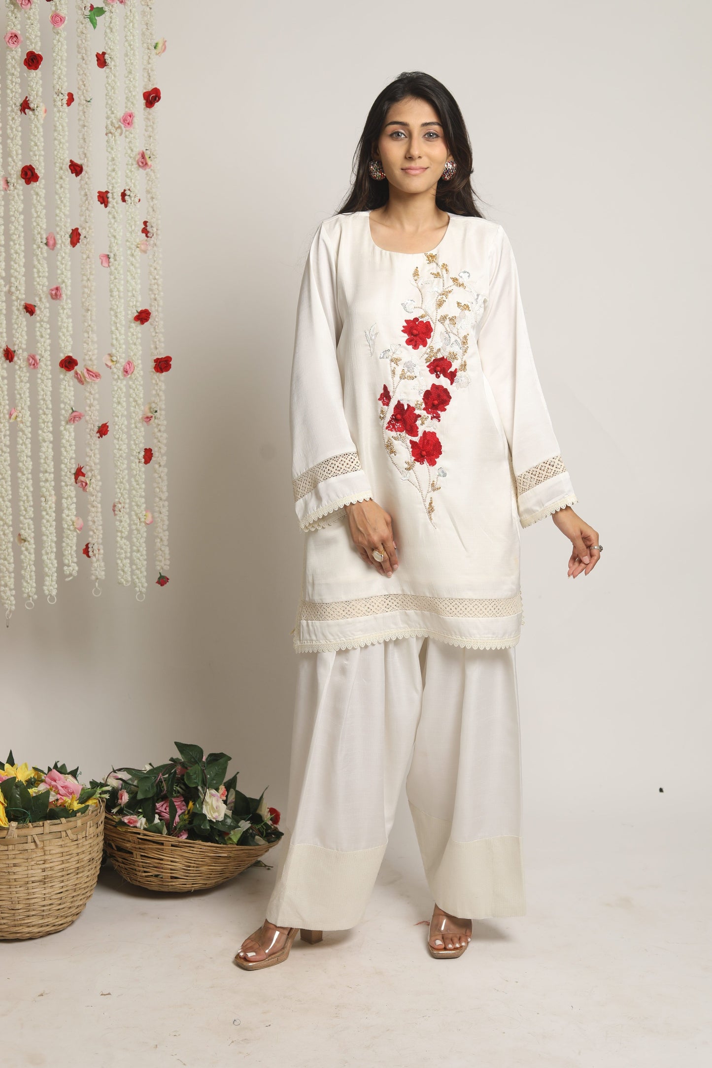 Oversized kurta with Farsi Salwar Set