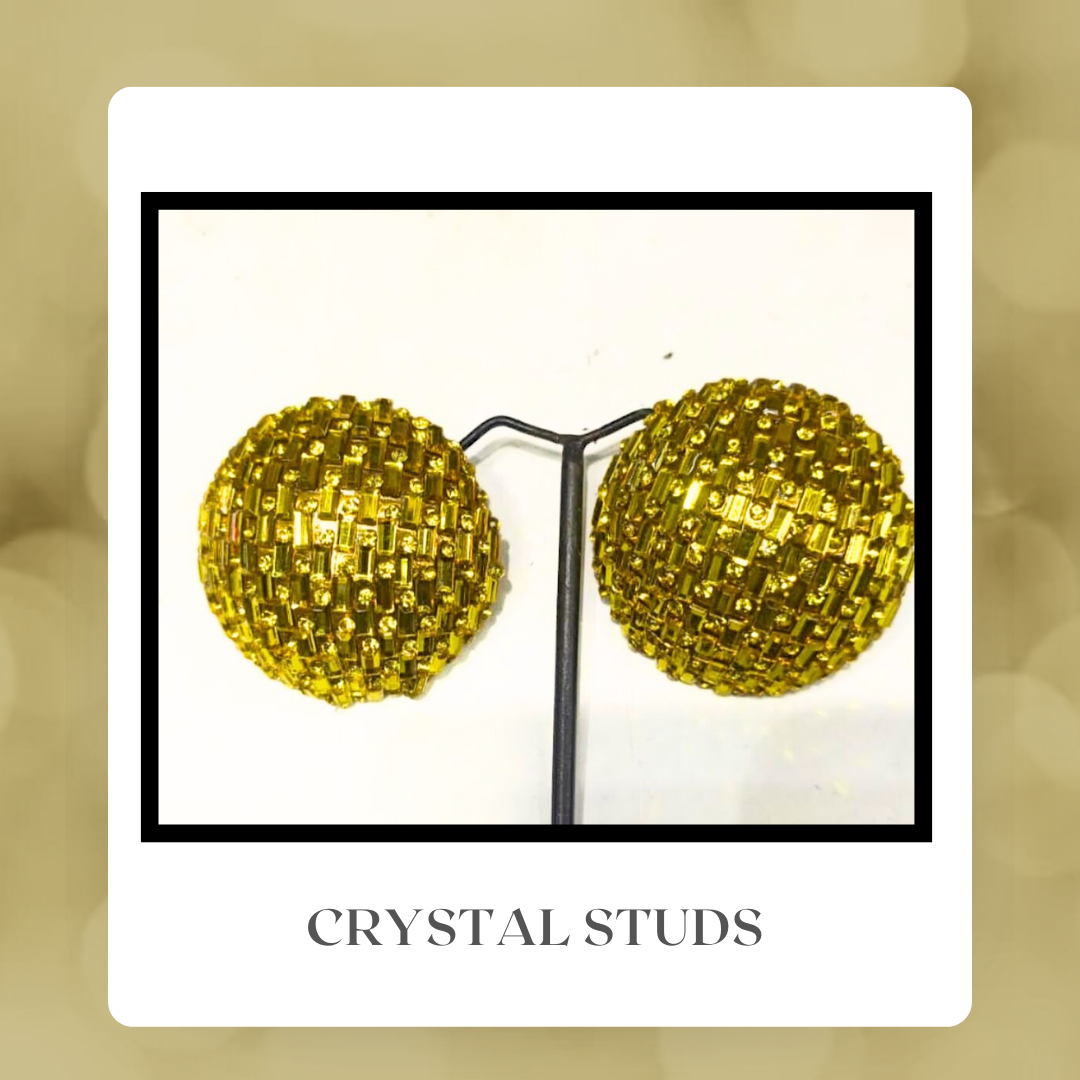 Golden Crystal Studs