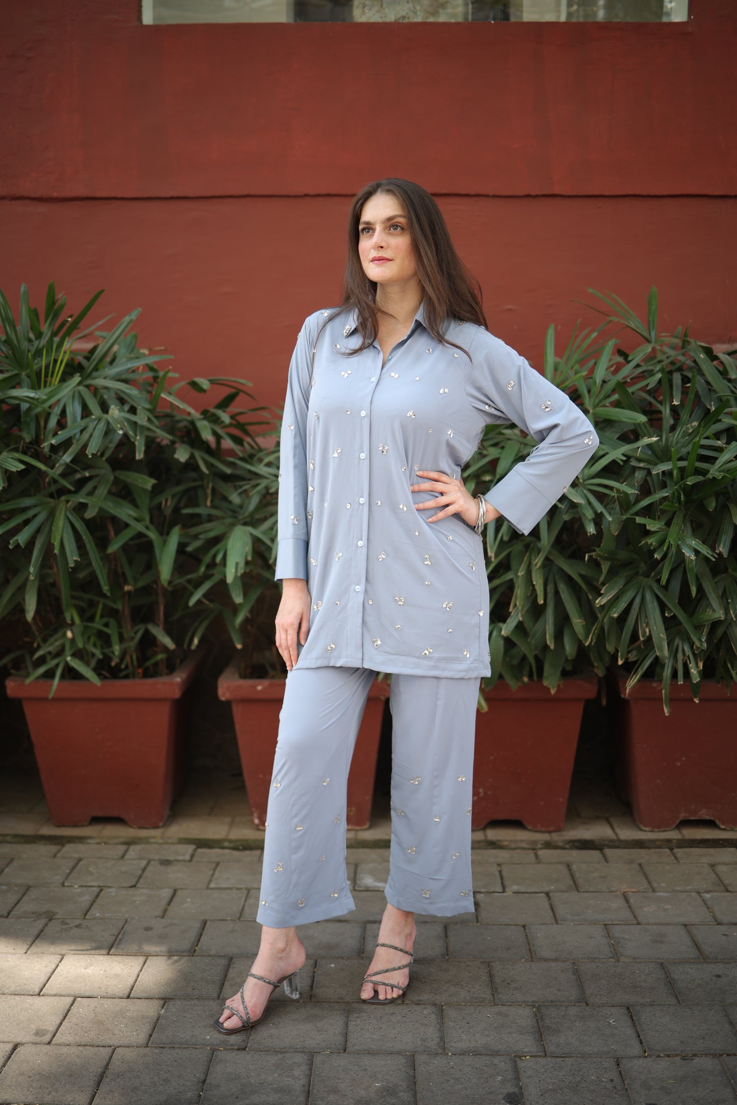 Crystal & Stone Embellished Co-ord Set