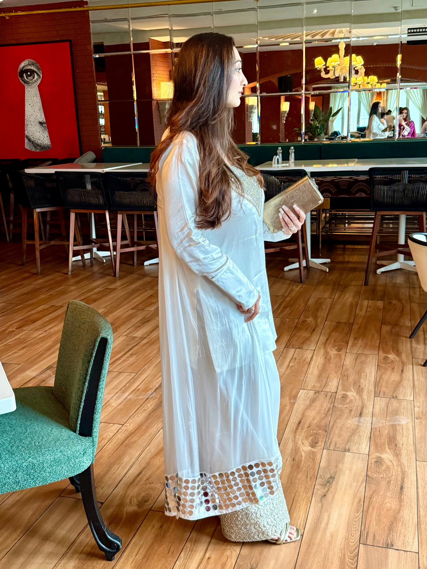Farsi Salwar with Short top and Dupatta
