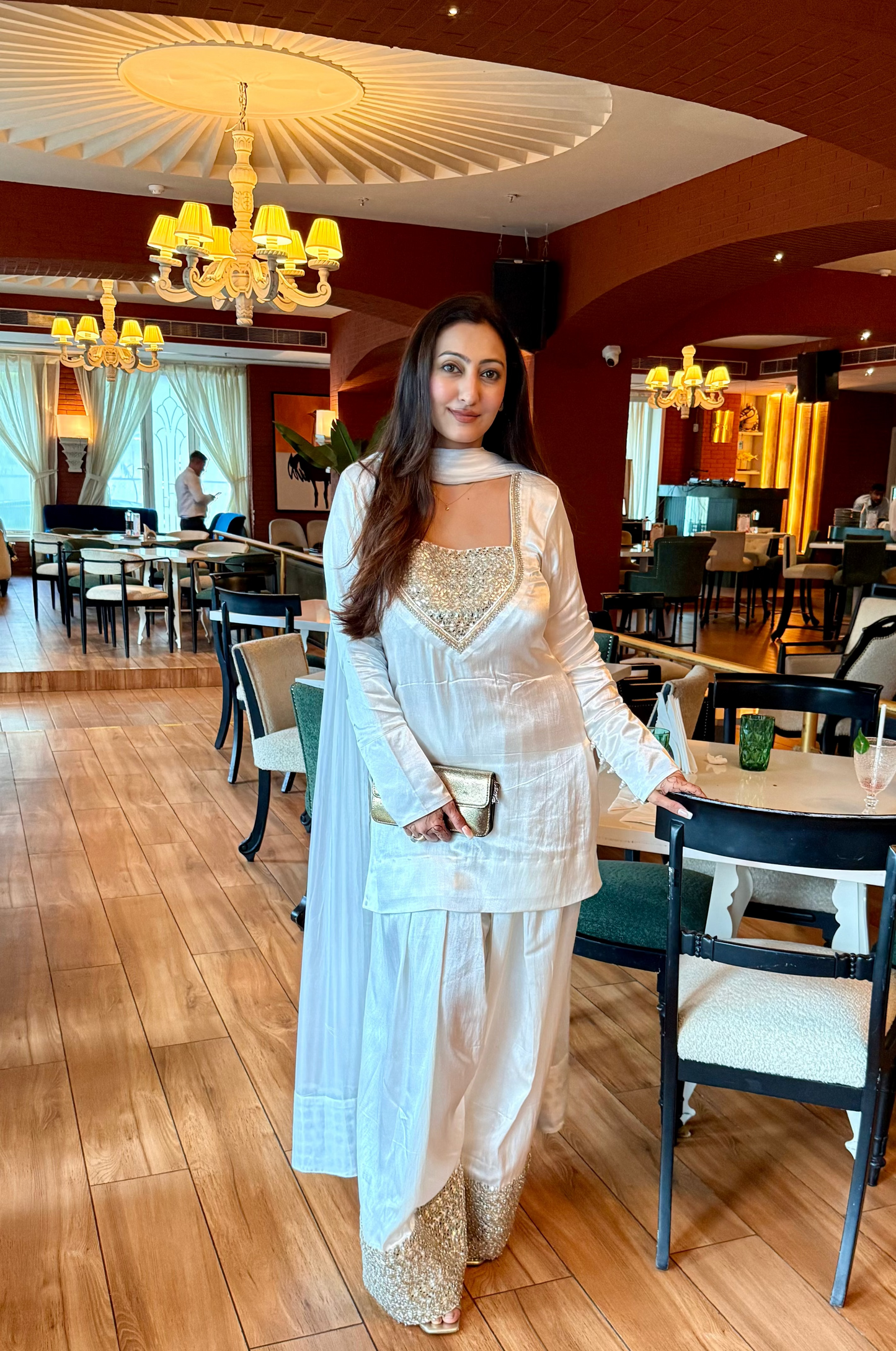 Farsi Salwar with Short top and Dupatta