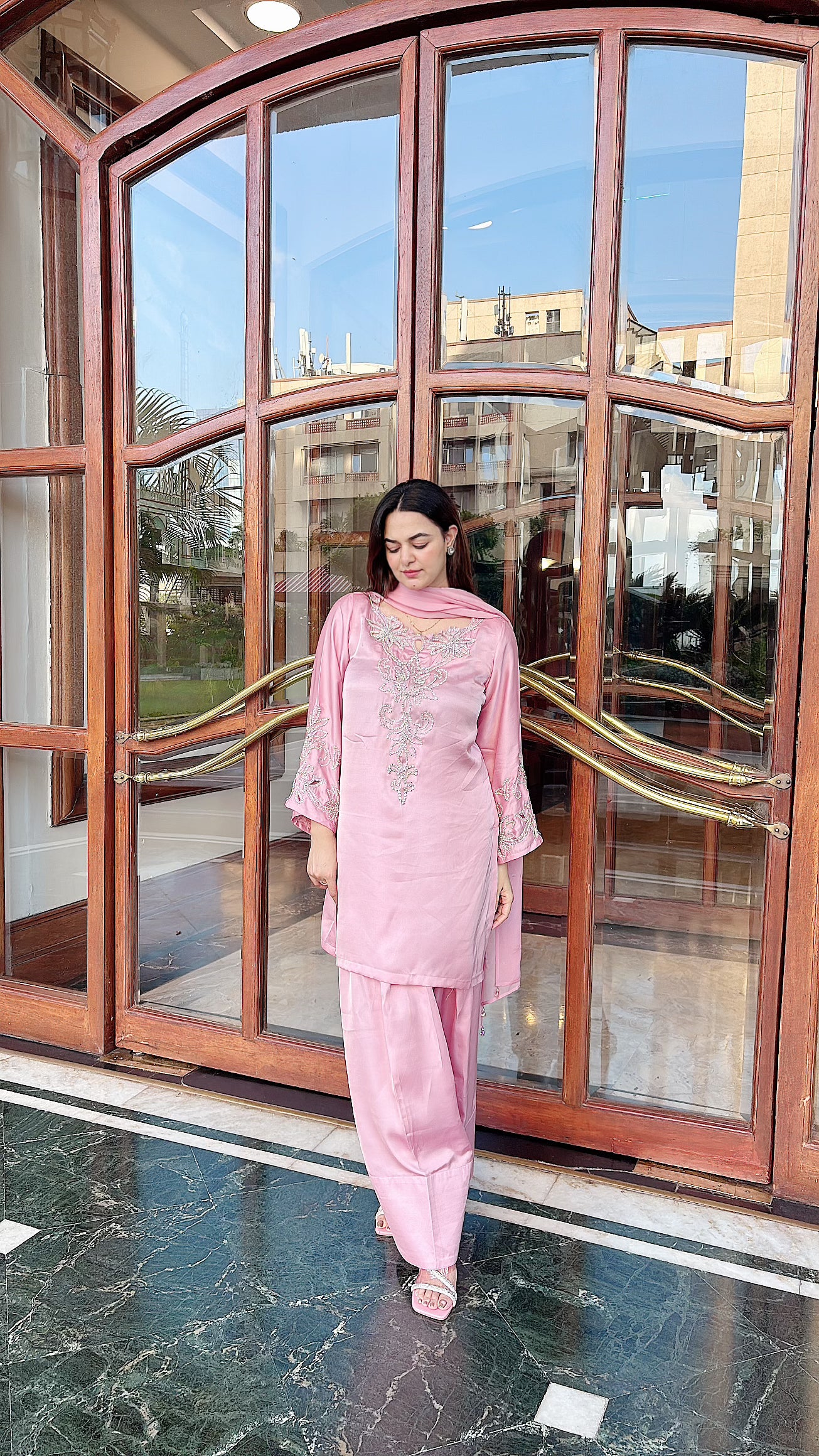 Crystal handwork farsi salwar set