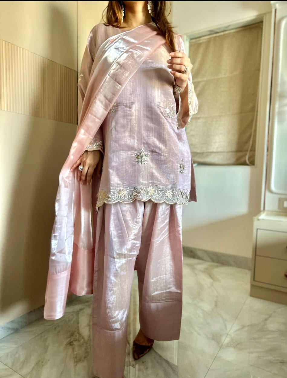 Short Kurti with Farsi Salwar and Dupatta