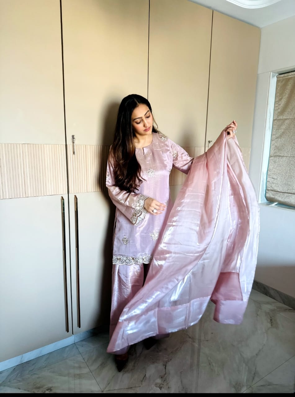 Short Kurti with Farsi Salwar and Dupatta