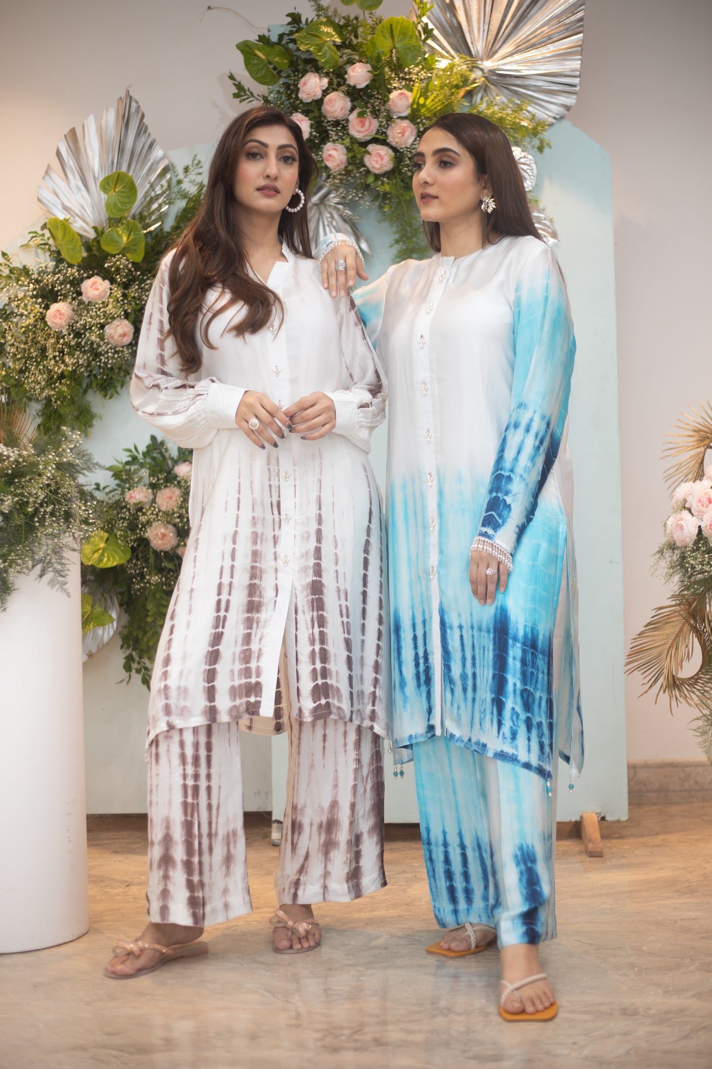 Ombre set blue and white