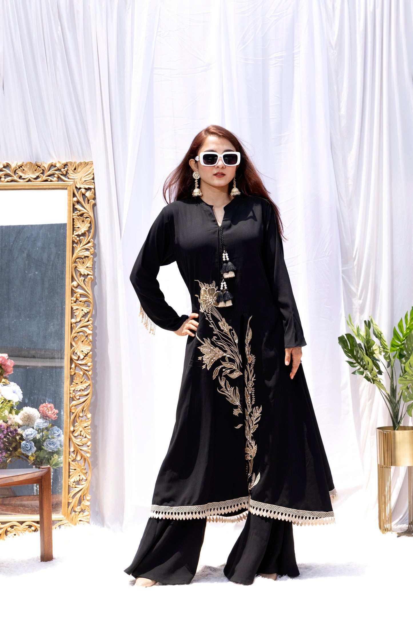 Long Indo Western Slit Dress (Only Kurta)