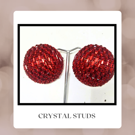 Red Crystal Studs