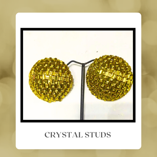 Golden Crystal Studs