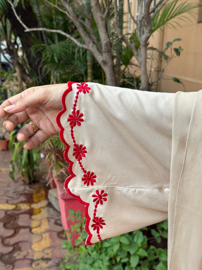 Short Kurta with Farsi Salwar and Silk Dupatta
