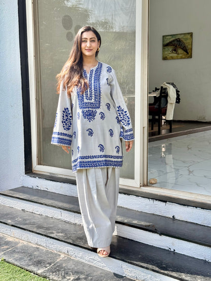 Short Kurta with Farsi Salwar set