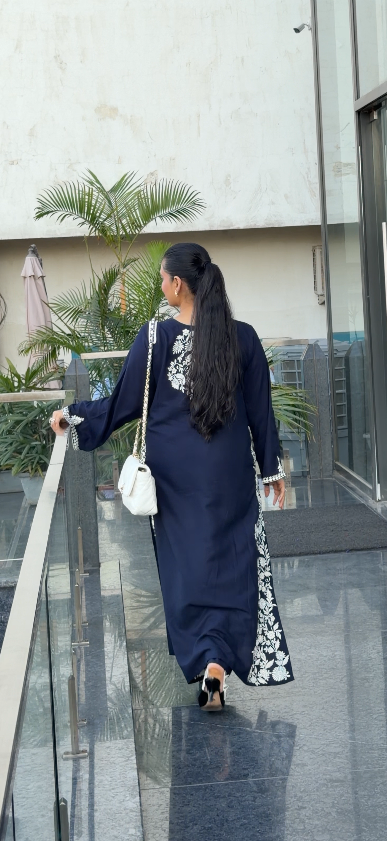 Long kurta with high slits with flair pants