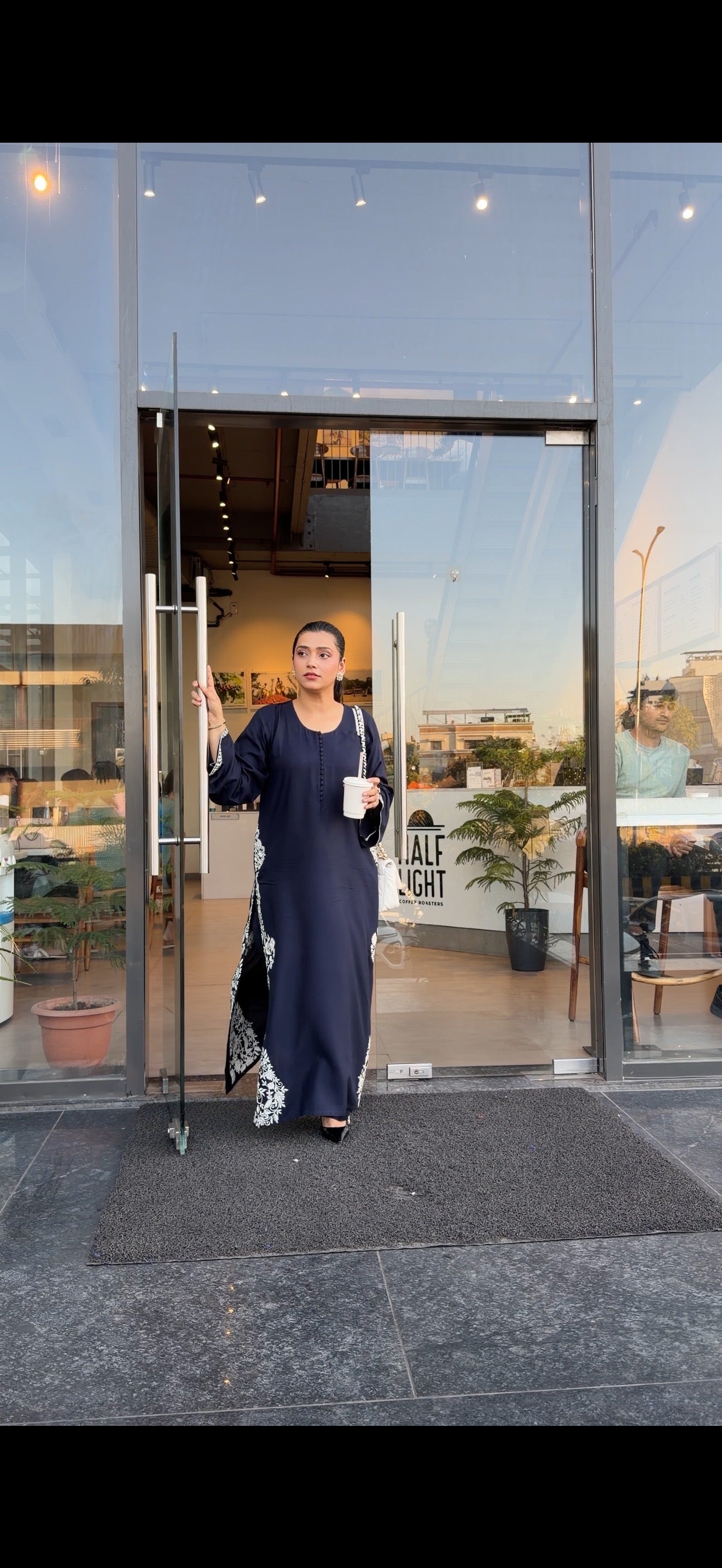 Long kurta with high slits with flair pants