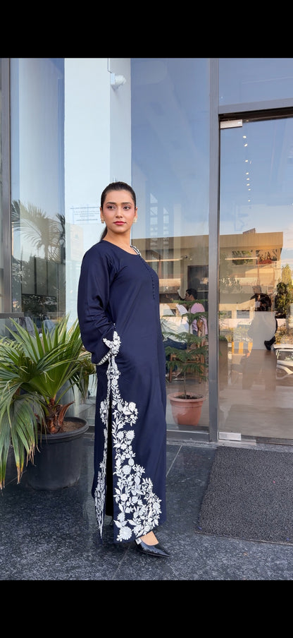 Long kurta with high slits with flair pants