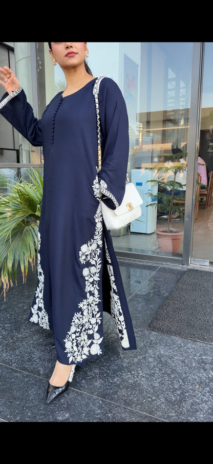 Long kurta with high slits with flair pants