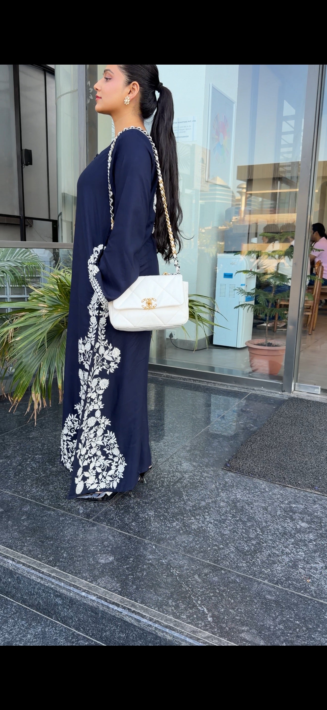 Long kurta with high slits with flair pants