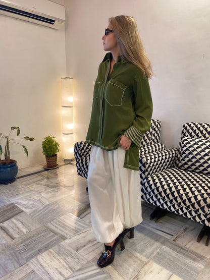 Short Shirt with balloon pants
