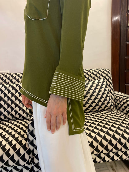 Short Shirt with balloon pants