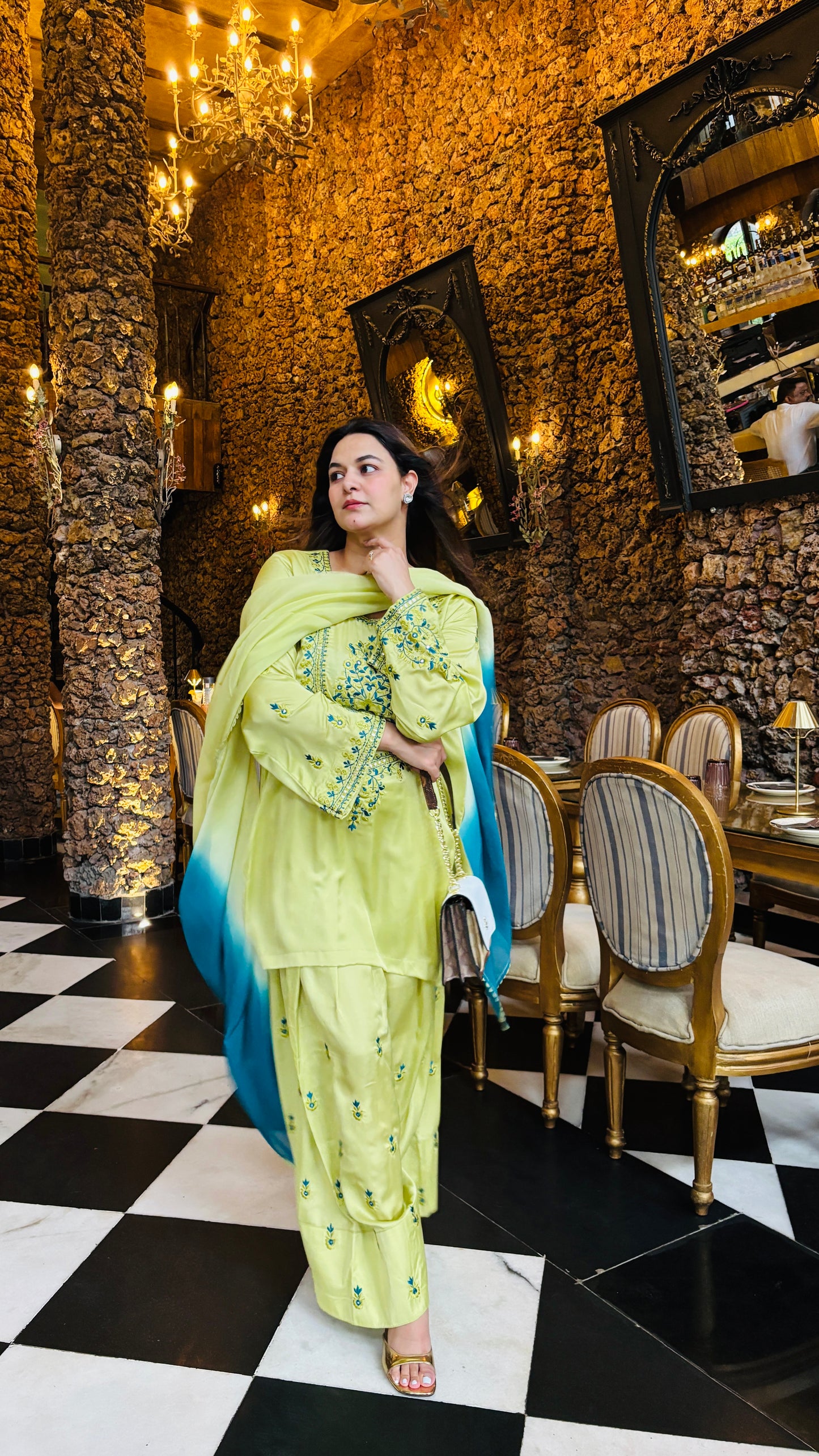 Short Kurta with farsi set