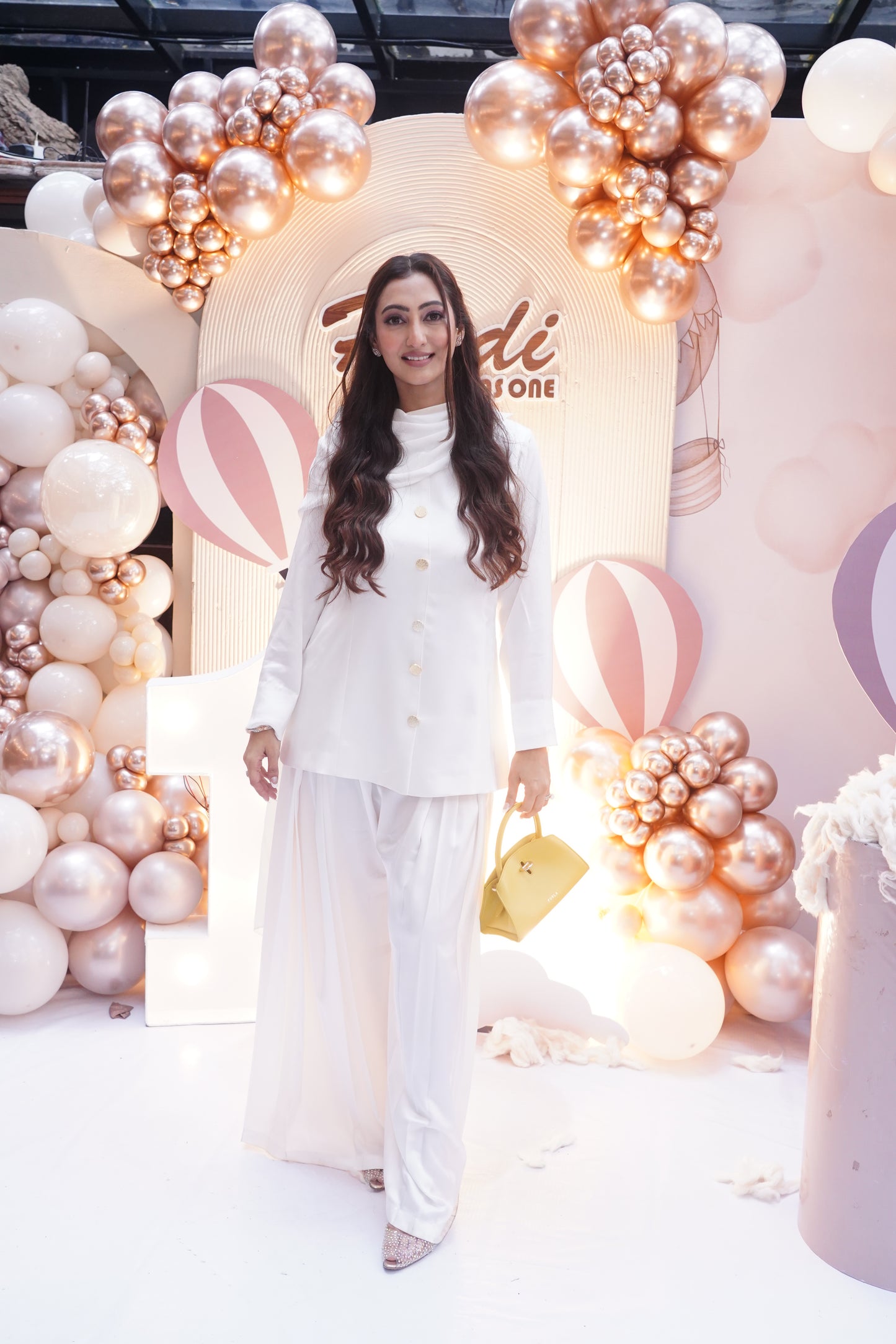 Blazer Top with pleated flair pants and attached scarf