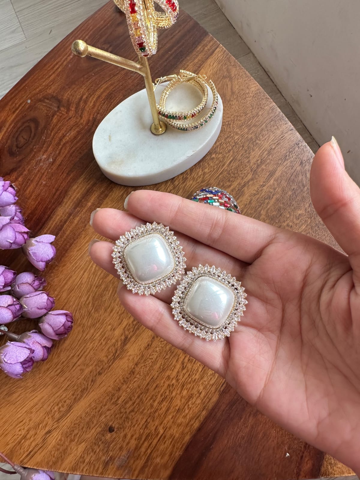 Pearl AD Diamond Studs