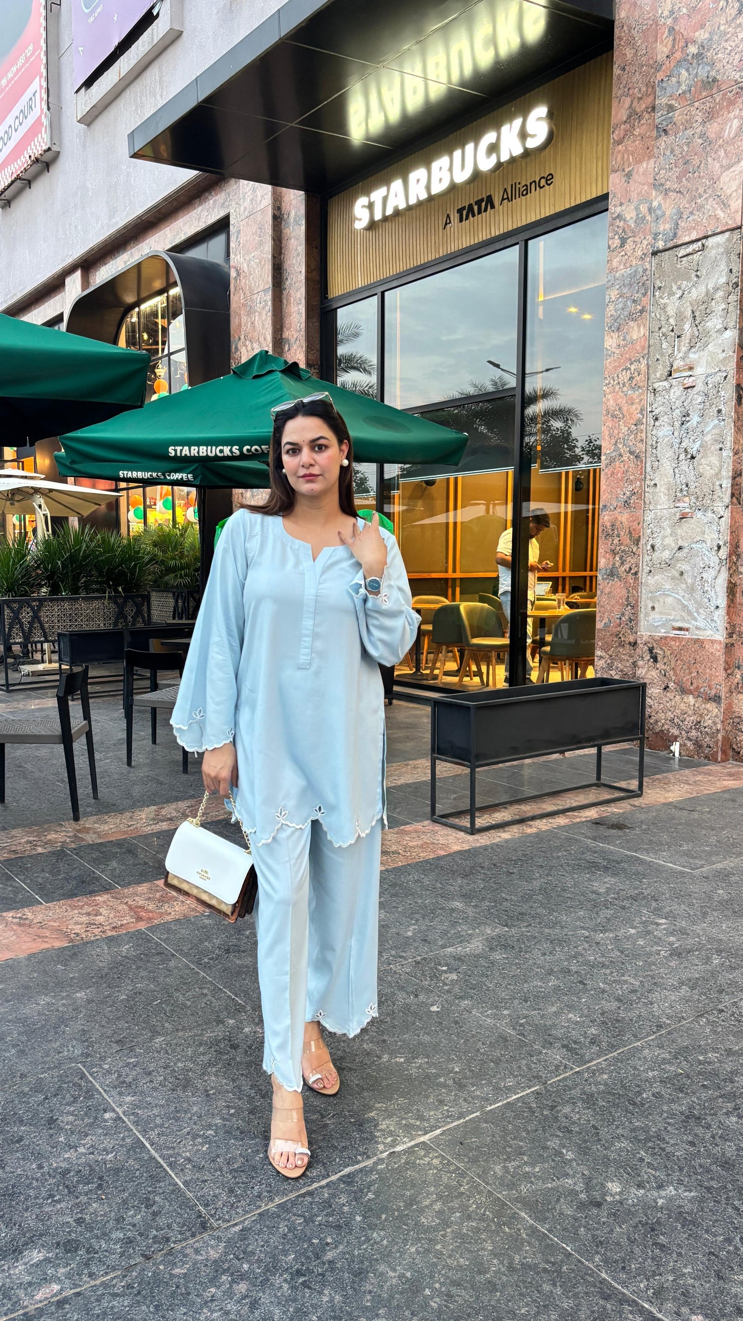 Cutwork Embroidery Short kurti with Pants