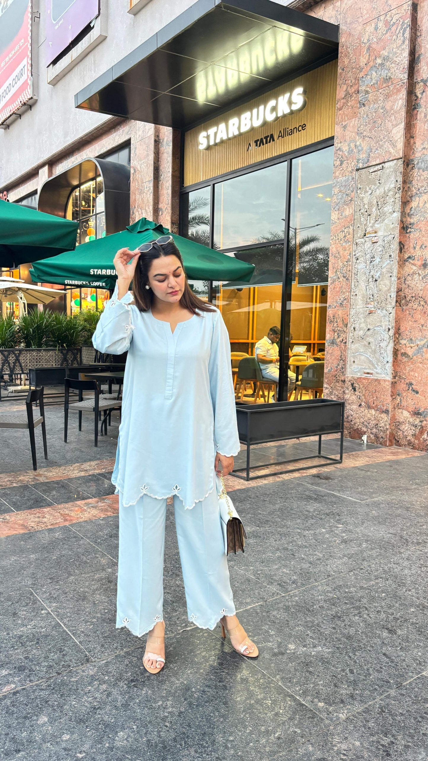 Cutwork Embroidery Short kurti with Pants