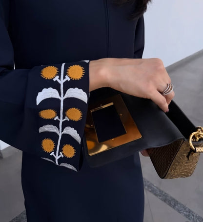 Black Long Kurta with straight pants