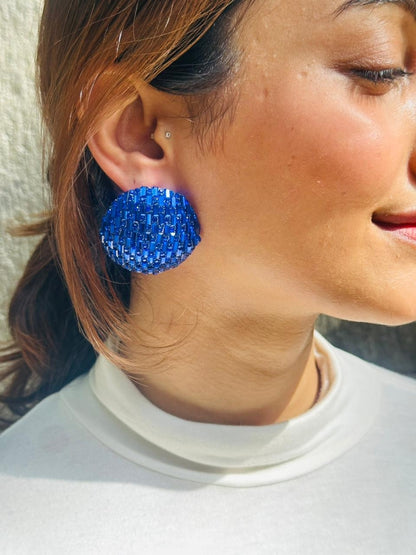 Blue Crystal Studs